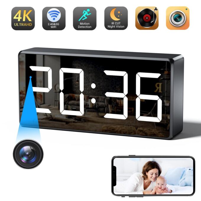WIFI無線4K高清錄影攝像時鐘